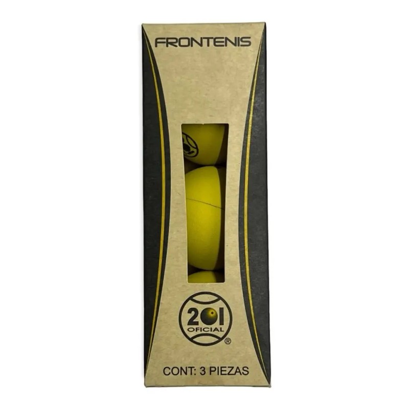 Pelota Frontenis Amarilla 201 – Bote con 3 piezas