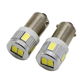 LMMC BA9S G14 LED 5630SMD 6 Rows 3W Position Sphere Room Lamp Car Width Light License Plate Compatible with Hybrid Vehicles Non-Polarity, 6500k White