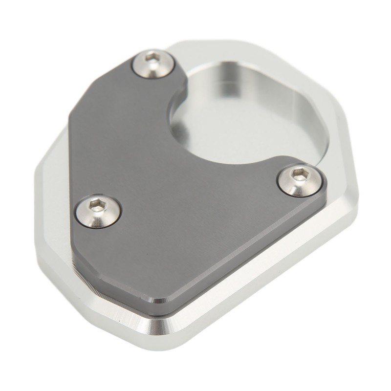 Motorcycle Side Stand Extension Plate Aluminum Alloy Gray Rustproof Replacement