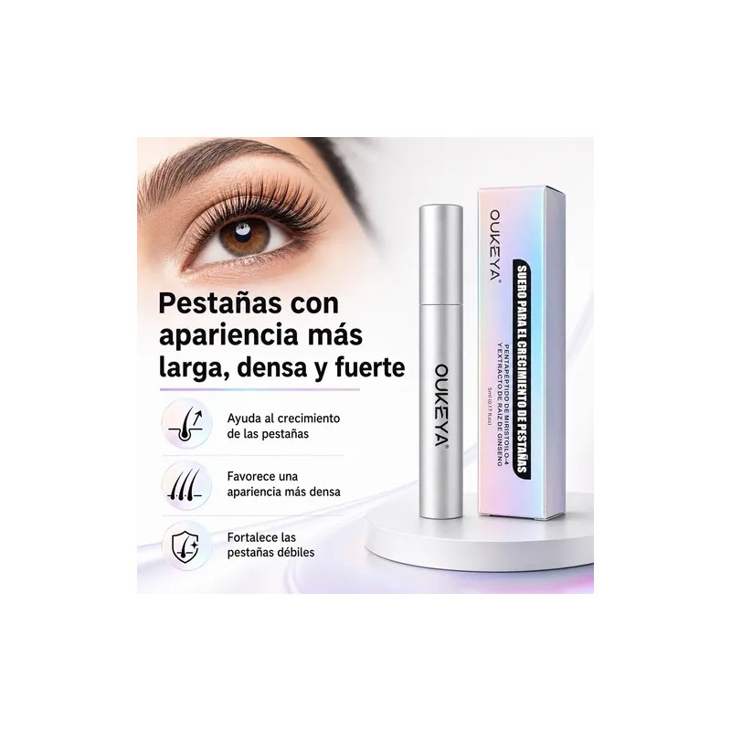 Sérum Pestañas Y Cejas Oukeya Pack 2 Crecimiento Y Fuerza