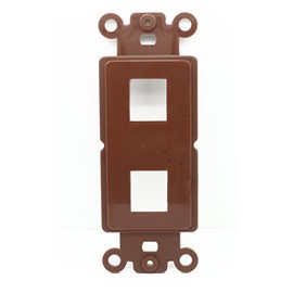 RiteAV Brown Blank 2 Port Modular Insert for Keystone Jacks