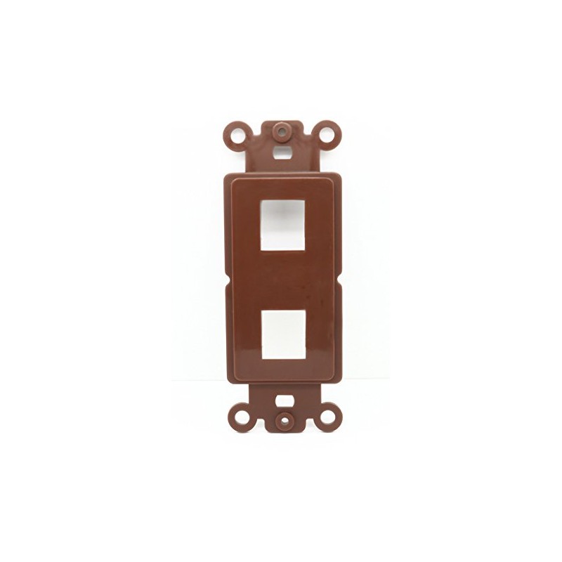 RiteAV Brown Blank 2 Port Modular Insert for Keystone Jacks