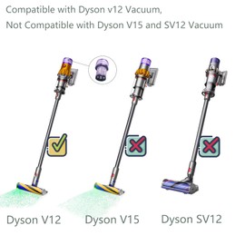 Paquete de 4 reemplazos de filtro para aspiradora Dyson V12 Detect Slim Wireless y V12 Slim Vacuum - Comparable con la parte 971517-01 (no incluye modelos de aspiradora SV12 y V15)