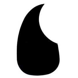 Left Handed Self Stick thin acoustic guitar pickguard,style-6 Black