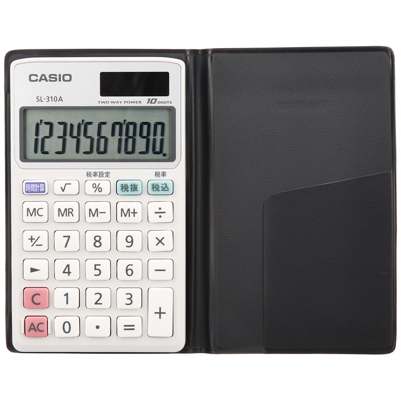 カシオ パーソナル電卓 時間・税計算 手帳タイプ 10桁 SL-310A-N