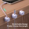 JIYHF 6 Pack Cable Clips - Adhesive Cord Organizer for