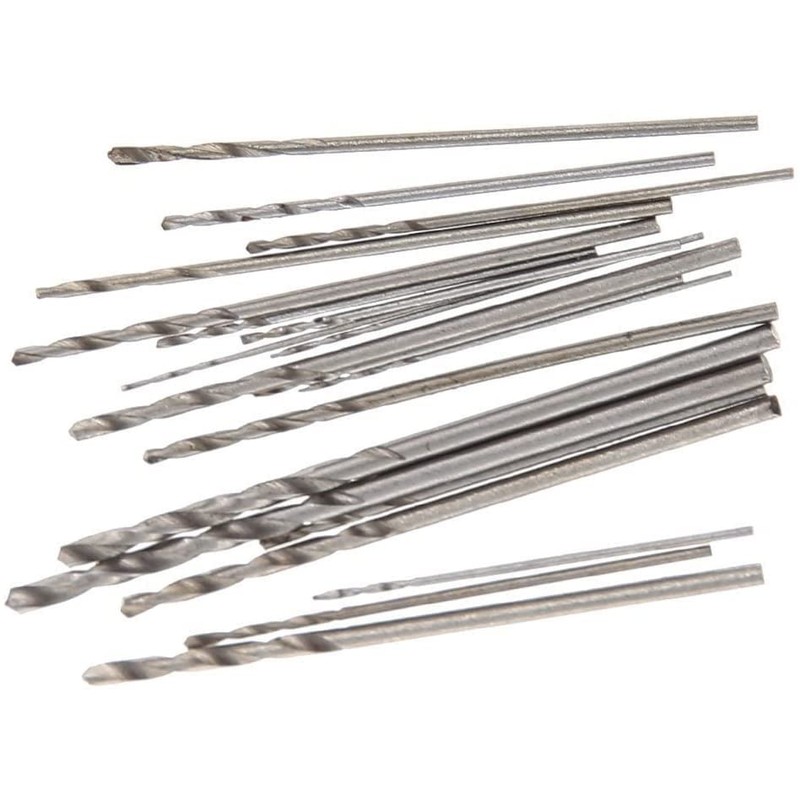 Yakamoz 20Pcs 0.3-1.6mm Shank Mini Micro Drill Bit Set Twist