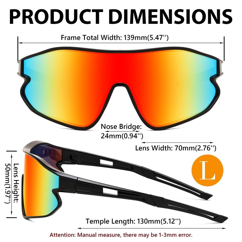Kids Sunglasses UV400 Youth Baseball Sun Glasses Lightweight Frame Sports