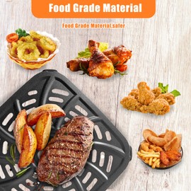 ALJ 4QT Air Fryer Grill Pan for Gourmia GAF414 Digital Air Fryers, Upgraded Nonstick Air Fryer Grill Plate Crisper Plate Tray Rack Insert Grate Grid Shelf for Gourmia 4QT Air Fryer, Dishwasher Safe