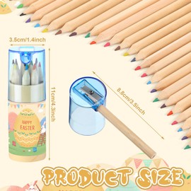 Fumete 32 Pack Easter Mini Colored Pencils Bulk Coloring Pencil with Sharpener in Tube Drawing Colored Pencils for Kids Sketching Pencils School Supplies for Kids Adults Artists Easter Gifts
