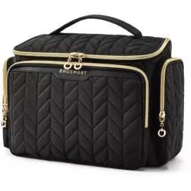 Backsmart 백스마트 여행용 세면도구 가방 대형 와이드 오픈 핸드 블랙 메이크업 화장품 [Grey] Backsmart Travel Toiletry Bag Large Wide Open Hand Black Makeup Cosmetics [Grey]