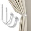 Curtain Holdback, 2 Pcs Wall Mounted Drapery Tiebacks with Screws,