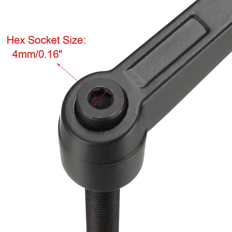 sourcing map M8 x 40mm Handle Adjustable Clamping Lever Thread