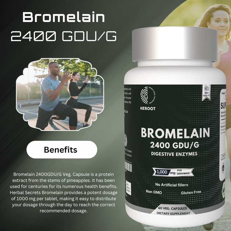 Bromelain 500mg | 2400 GDU/gram | Joint Support & Healthy