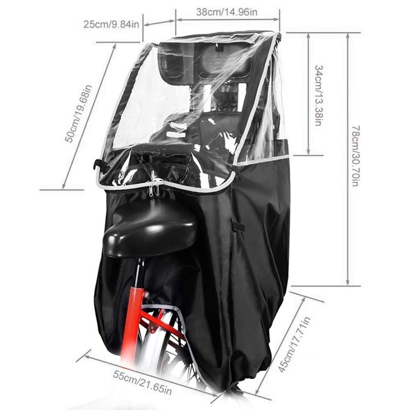 Hozee Bicycle Seats Raincoat, Bicycle Rain Cover Bicycle Raincoat for