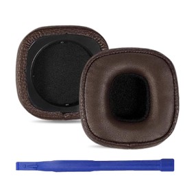 Umvowuxa Replacement Ear Pads with Marshall Major IV Earphones, The Ear Cushions Are Made Of Elasticated Foam And Protein Leather, Soft And Comfortable (Brown)