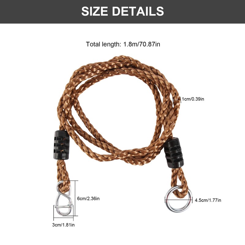 Set of 2 Swing Ropes, Adjustable Swing Extension Rope, 1.8