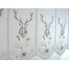 Clever-Kauf-24 Net Curtain Country House Stag Embroidered Bistro Curtain Height