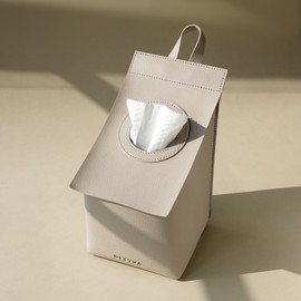 OLETHA Toilet Paper Holder - Aesthetic Bathroom Decor - Free Standing or Wall Hanging Cover for Toilet Rolls & Tissues Cube Boxes, Light Taupe