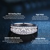 Newshe Eternity Ring Wedding Band for Women 925 Sterling Silver