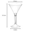 AIOS Plastic Martini Glass 2pc. Capacity 185ml. Pack of 20