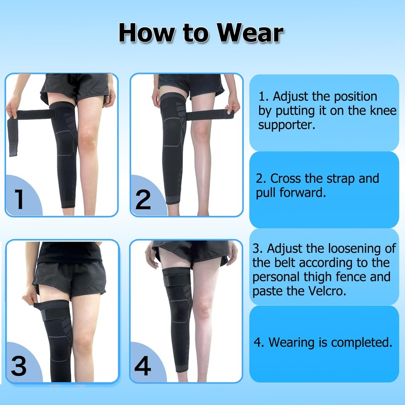 Goosom 2 x Adjustable Knee Brace Unisex Elastic Compression Sports