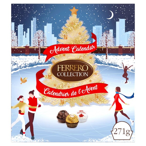 Ferrero Collection Premium Christmas Chocolate Advent Calendar 2023, Includes Rocher, Raffaello and Rondnoir Pralines, Box of 25 Speciality Chocolates (271g)
