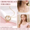 Esrial Granddaughter Daughter Gifts Heart Cross Necklace Gifts