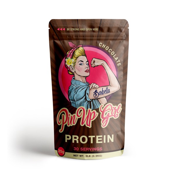 Pin Up Girl Protein Whey Isolate Powder – 25 Grams of Protein Per Serving – Low Calorie, Fat Free, Sugar Free, Zero Carb – for Women (30 Servings) (32 Ounce(Chocolate))
