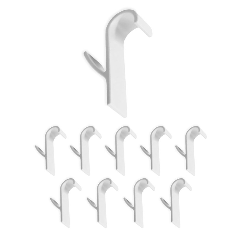 Avilia - Set 10 Ganci Bianchi Appendiabiti Scaldasalviette Universali in