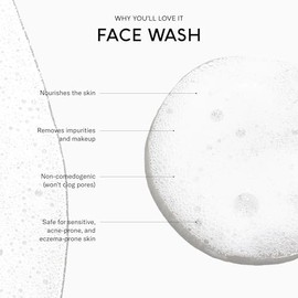 SEEN Lavado facial, sin fragancia, limpiador facial no comedogénico y no irritante, desarrollado por dermatólogos, seguro para pieles sensibles, eccem