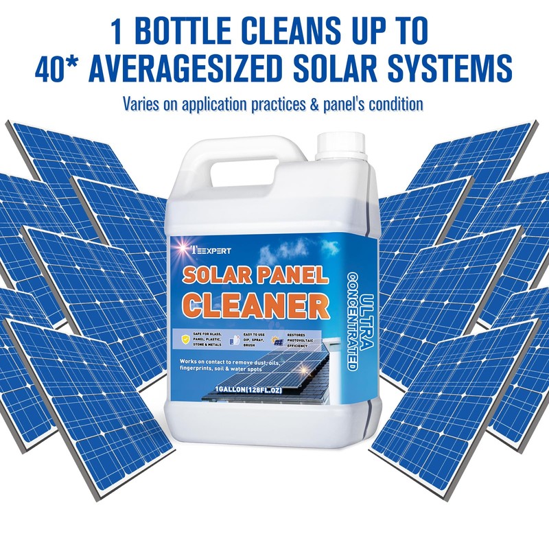 Teexpert Solar Panel Cleaner (1Gallon Makes 600 Gallons), Ultra Concentrated