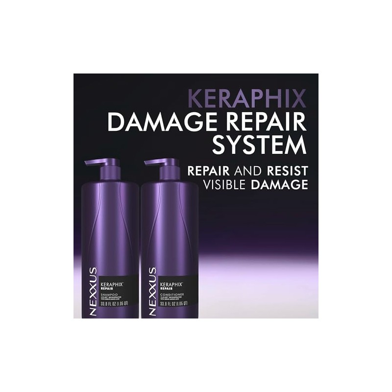 Nexxus Keraphix Acondicionador, para cabello dañado, 33.8 onzas