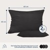 Dreamzie Pillowcase, 40 x 60 cm, Dark Grey, Set of
