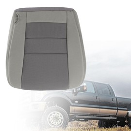 FZJDSD Medium Flint Gray Driver Side Bottom Replacement Cloth Seat Cover Compatible with Ford F250 F350 F450 F550 2003 2004 2005 2006 2007