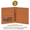Leatherboss Genuine Leather RFID blocking Hipster Tall Credit Card Holder