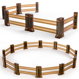 Oriate Farm Animals Fences Magnetic Tiles, 18pcs Magnet Fencing Compatible Garden Farming Zoo Dinosaur, Magnetic Structural Construction Magnets Tile Building Blocks Toys Accessory