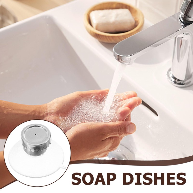 Cabilock Magnetic Soap Holder with Suction Cup 2-Pack Wall Mounted