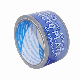 Janel | Cinta Adhesiva Ducto Plateada 48mm x 10m | Uso Industrial y Doméstico | Alta Resistencia y Multiusos | Reparaciones, Manualidades, Sellado de Conductos | Cinta Plateada de Alta Resistencia