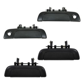 TRQ Left and Right Exterior Door Handle Set Drivers Side Compatible with 1995-2002 Suzuki Esteem