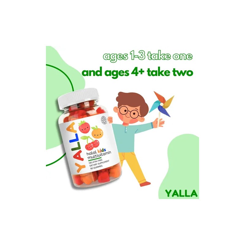 Vitaminas Halal Yalla Gomitas Niños 90 Días