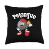 Petanque french boule balls set bocce player Throw Pillow