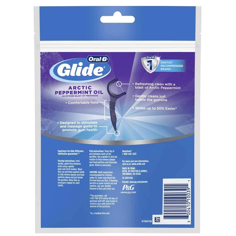 Oral-B Glide 3D White Floss Picks Radiant Mint, 75CT (Pack