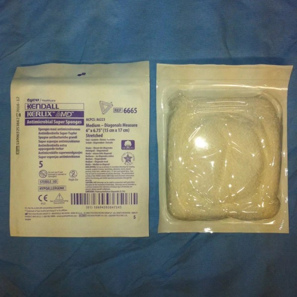 KERLIX 10 Kendall KERLIX AMD Antimicrobial Super Sponges Med. 2