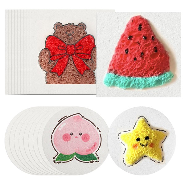Strukturierte Schaumstoffplatten, Schaumstoffstruktur-Kunstdruckpapier， 20 Stück Schaumstoff-Textur-Papier, Interessantes handgefertigtes Schaumstoffpapier Malerpapier