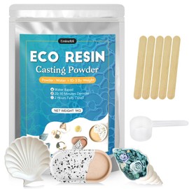 Resin Casting Powder 1000g, Fast Curing Eco Resin Casting Kit for Beginners,20-30 Minutes Demold, Easy Mixing Water Activated Plaster Powder Molding Powder for Crafts Sculpture DIY Home Art
