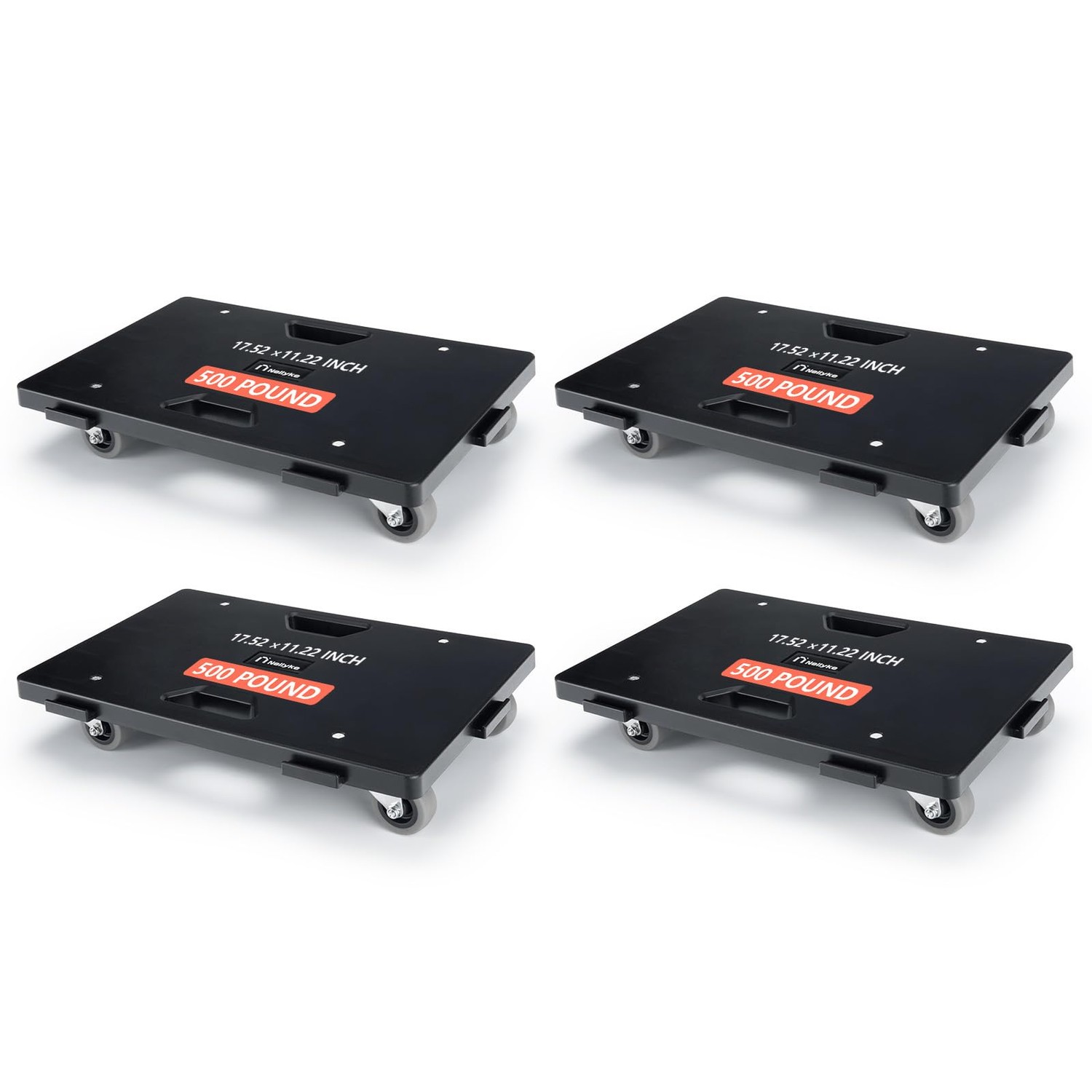 Nellyke Furniture Dolly, 4 Pack Moving Dolly, 17in-11in 500lbs Capacity ...
