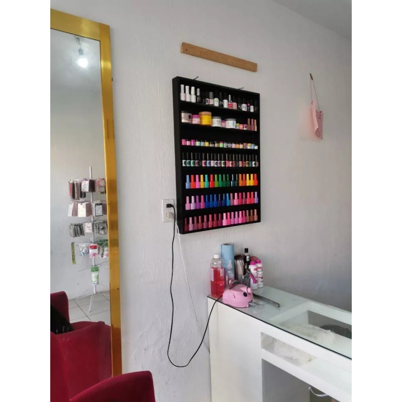 Galeria Shinju Esmaltero Exhibidor Maquillaje Repisa Multiuso Grande C/tapa