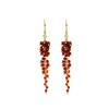 Gempires Carnelian Beaded Cluster Earrings, 2.5mm Hypoallergenic Gold Plated Hook,