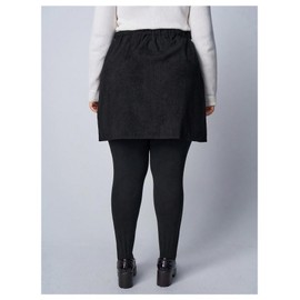 GORGLITTER Women's Plus Size High Waisted Tummy Control Leggings Mesh Sheer Bow Skinny Pants Black XX-Large Plus